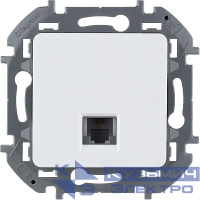 Розетка телефонная Inspiria RJ11 механизм бел. Leg 673820