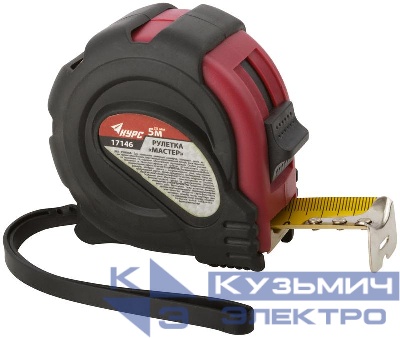 Рулетка Мастер 5мх25мм прорезиненный корпус КУРС 17146