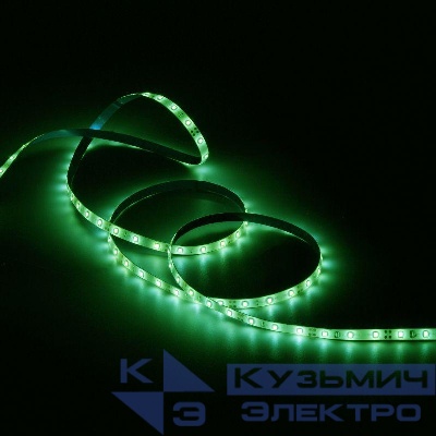 Лента светодиодная Elementary 2835/60-SMD 4.8Вт/м зел. IP66 210лм/м 12В 8мм (уп.5м) GAUSS 356000605