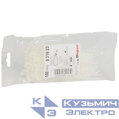 Хомут кабельный Colring 3.5х140 бесцвет. (уп.100шт) Leg 031823