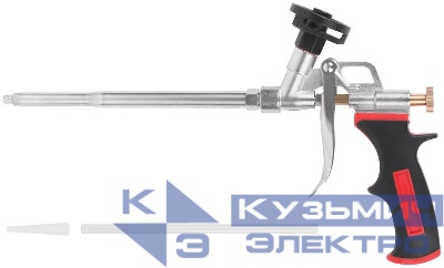 Пистолет для монтажной пены прорезиненная ручка тефлоновое покрытие клапана FIT 14275