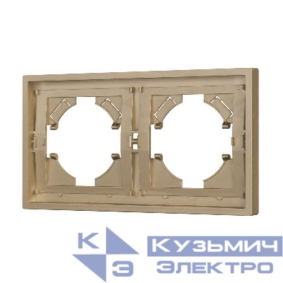 Рамка 2-м FRM-TENDO-SFPL-2-GD пластик. зол. Arlight 054647