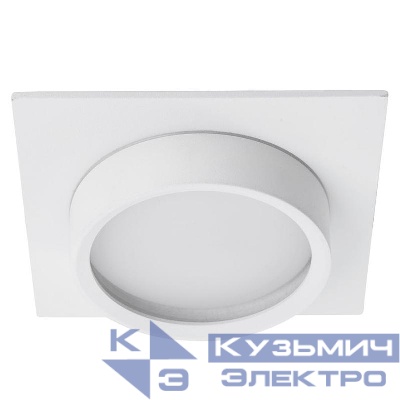 Светильник DL505 15Вт 230В GX53 IP44 потолочн. встраив. квадрат без лампы бел. FERON 51103