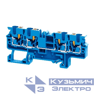 Клемма с 4-мя контактами push-in OptiClip СP-4-QUATTRO-(0.2-4)-I-BU син. КЭАЗ 331851