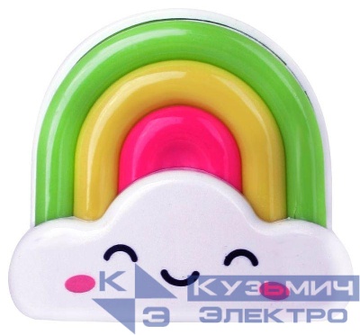 Светильник светодиодный NL-177 "Радуга" 220В ночник с выкл. бел. Camelion 12533