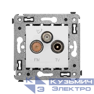 Розетка телевизионная TV/FM/SAT СП Avanti "Белое облако" DKC 4400533