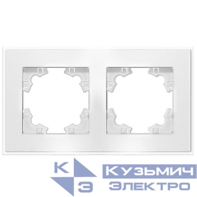 Рамка 2-м Афина стеклянная бел. UNIVersal 2243