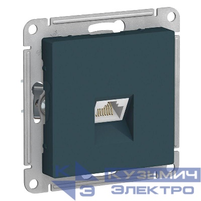 Розетка компьютерная AtlasDesign RJ45 кат.5E механизм изумруд SE ATN000883