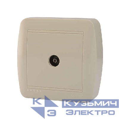 Розетка телевизионная проходная TV ОП Demet крем. LEZARD 711-0300-129