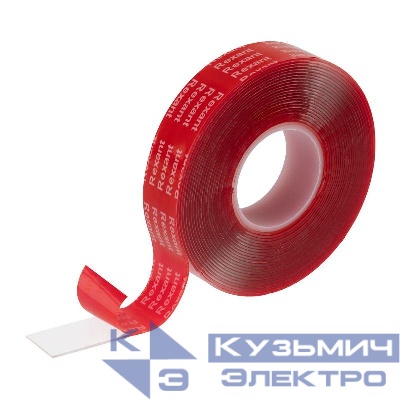 Лента клейкая двухсторонняя прозрачная на VHB акриловой основе 20ммх5м Rexant 09-6059