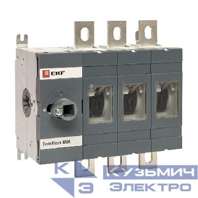 Рубильник 3п 400А без рукоятки управления TwinBlock PROxima EKF tb-s-400-3p
