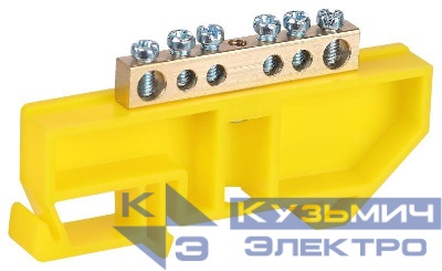 Шина NO-224-88 PE земля на DIN-изоляторе ШНИ-6х9-6-Д-желт. ЭРА Б0062859