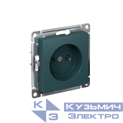 Розетка AtlasDesign 16А без заземл. защ. шторки быстрозажим. клем. механизм изумруд SE ATN000849S