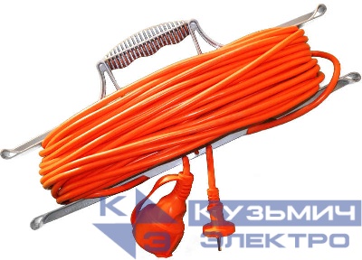 Удлинитель-шнур на рамке 1х40м без заземл. 6А IP44 УШ-6 ПВС 2х0.75 UNIVersal 9632019