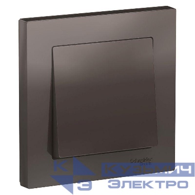 Выключатель 1-кл. СП AtlasDesign 10А IP20 (сх. 1) 10AX в сборе мокко SE ATN000612