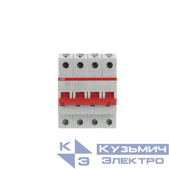 SD204/40 Рубильник 4-полюсный рычаг красный 2CDD284101R0040
