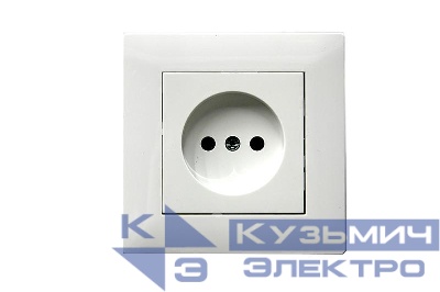 Розетка 1-м Karea RIZZ без заземл. керамика бел. Makel 88001002