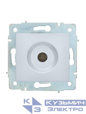 Розетка телевизионная оконечная TV СП ASTI IP20 механизм жемчуж./бел. перламутр. LEZARD 7081-3088-130