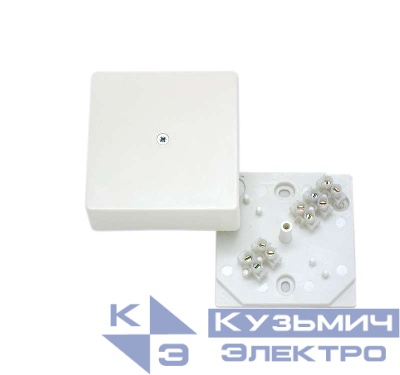Коробка распределительная ОП 75х75х30мм с клемм. бел. HEGEL КРК2702-И
