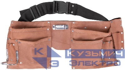 Пояс для инструмента двойн. кожа 11 отделений 2 петли для инструмента FIT 12522