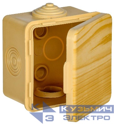 Коробка распаячная ОП КМ 65х65х50 IP54 откид. крышка 4 ввода сосна IEK UKO31-065-065-050-K34-54