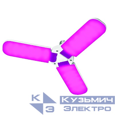 Лампа светодиодная LED-P65-24W/SPSB/E27/FR/P3 PLP32WH 24Вт P65 лепестковая матовая E27 для растений спектр для рассады и цветения (упак. картон) Uniel UL-00007407