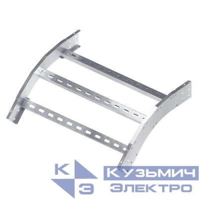 Угол для лотка вертикальный внешний 45град. 300х100 R600 в компл. с крепежн. элемент. цинк-ламель DKC LO0163KZL