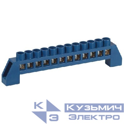 Шина N ноль в изоляторе ШНИ-8х12-12-Д син. NO-224-65 Эра Б0062967