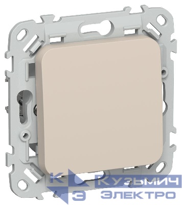 Выключатель 1-кл. СП FLITE ВС11-1-0-ФлЛ 10А механизм льняной IEK FI-V10-0-10-1-K88