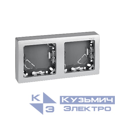 Рамка 2-м Simon73 Loft 75х146мм горизонт. алюм. Simon 73620-63