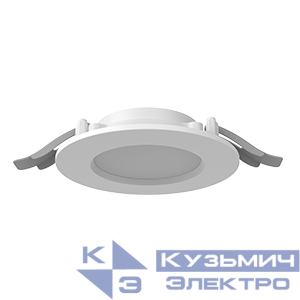 Светильник светодиодный DL-01 Slim 100мм 10Вт 4000К 120x37мм IP65/40 круглый встраив. с опаловым рассеив. RAL9003 бел. муар VARTON V1-RF-00011-10000-6501040