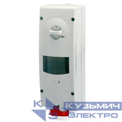 Розетка наружн. уст. 32А 400В 3P+E+N с мех. блокировкой и DIN-рейкой на 6мод. IP67 DKC DIS5683287