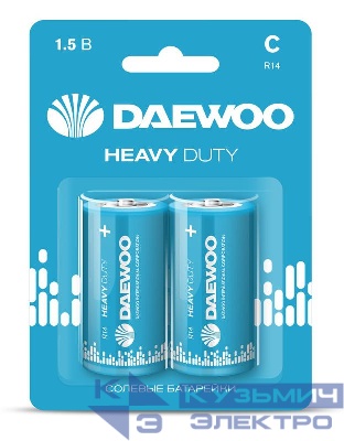 Элемент питания солевой C/R14 1.5В Heavy Duty 2021 BL-2 (уп.2шт) DAEWOO 5029422