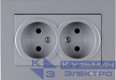 Розетка 2-м СП KAREN 16А IP20 без заземл. в сборе сер. ARVIA 20 03 2000 908