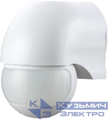 Сенсор включения освещения 180град. LX-454/Wl настенный бел. Camelion 10979