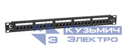 Патч-панель 19дюйм 1U 25 портов RJ11 (6P4C) Cabeus 7990c