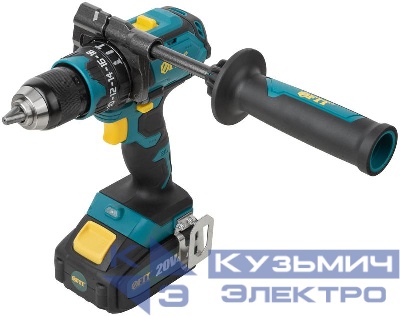 Дрель-шуруповерт аккумуляторная бесщеточная 20В 2000об/мин 100Нм Li-Ion 4.0А.ч FIT 79904