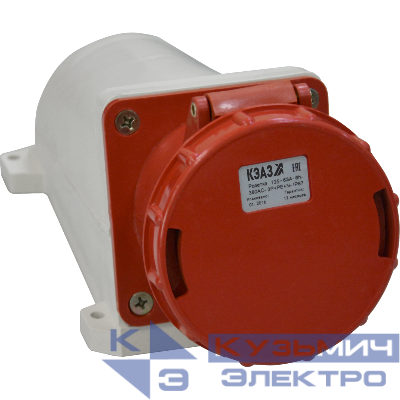 Розетка 135 63А 6h 380AC 3P+PE+N IP67 для монтажа на поверхность КЭАЗ 241221