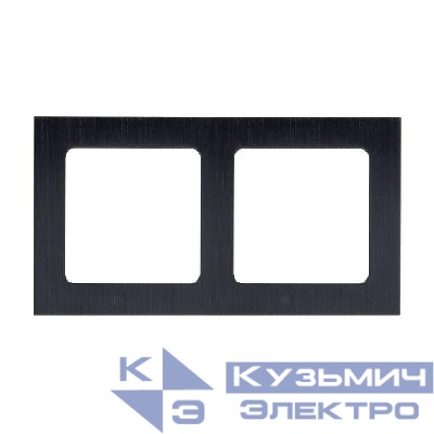 Рамка 2-м Стокгольм металл. черн. PROxima EKF EZM-G-303-10