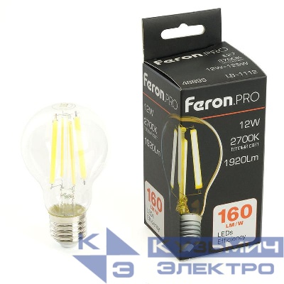 Лампа светодиодная LB-1112 12Вт 2700К E27 1920лм 175-265В FERON 48895