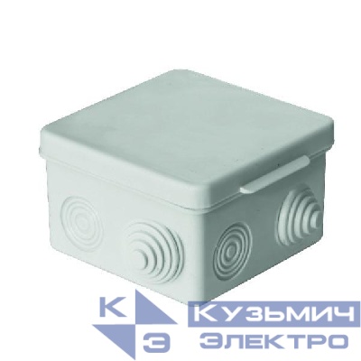 Коробка распаячная ОП 80х80х50мм с гермовводами сер. Урал Пак КО-52017080-100