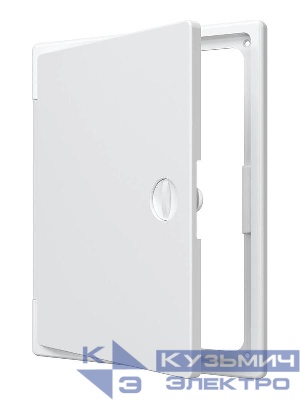 Люк-дверца ревизионная накладная 200х250мм с ручкой-задвижкой АБС бел. EVECS ЛТ2025П