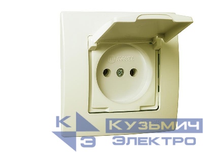 Розетка Lillium с заземл. и крышкой Makel 32010029