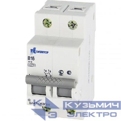 Выключатель автоматический модульный 2п C 25А 4.5кА ВА47-063 Контактор 7000128