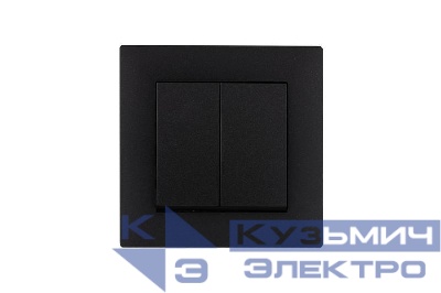 Выключатель 2-клав. Karea RIZZ STAR чер. Makel 88054003