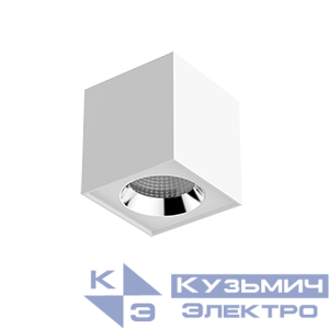 Светильник светодиодный DL-02 Cube 20Вт 3000К 125х135 35град. накладной матов. бел. RAL9010 VARTON V1-R0-00360-20000-2002030