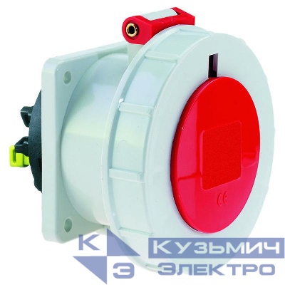 Розетка встраиваемая 32А 5п 3P+N+PE 6ч 400В IP67 75х75мм Quick-Connect Bals 13762