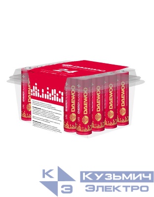 Элемент питания алкалиновый AA/LR6 1.5В Energy Alkaline 2021 Pack-24 (уп.24шт) DAEWOO 5029842