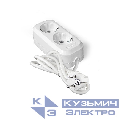Удлинитель 2х3м с заземл. IP20 Е-302А ПВС 3х1.5 Universal 1718