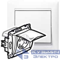 Розетка 1-м СП Valena 16А IP44 2P+E с заземл. механизм бел. (DIY-упак.) IEK 695641